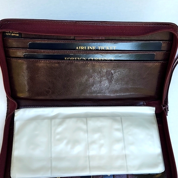 NWOT VTG GIORGIO BERNINI LEATHER TRAVEL WALLET - Picture 4 of 9